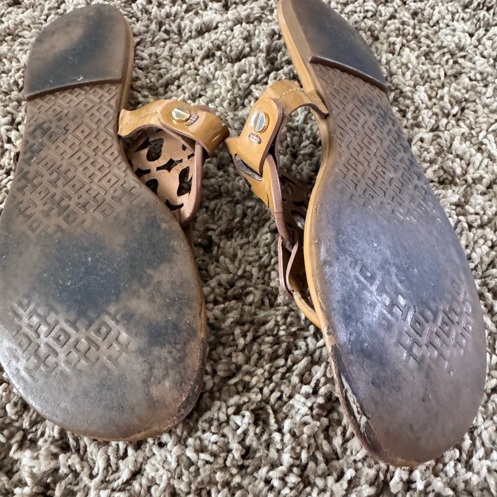 Tory Burch Tan Miller Sandals - Picture 3 of 7